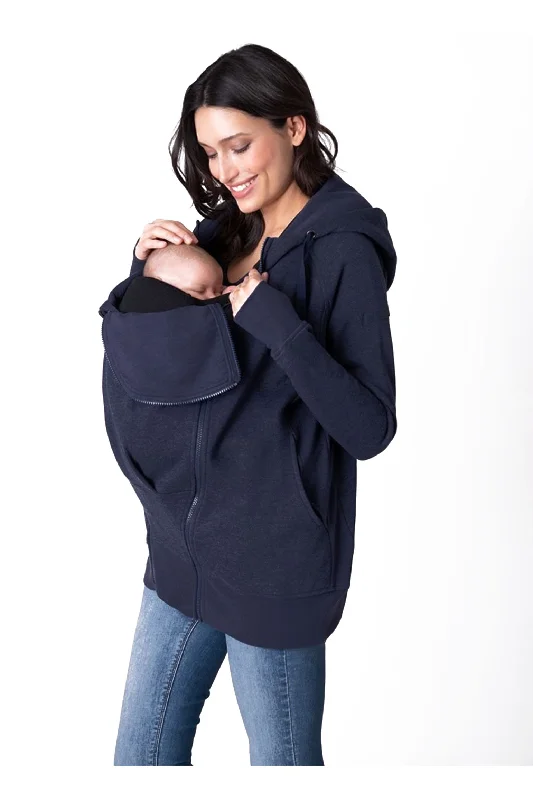 Windbreaker SweatshirtsConnor 3 in 1 Navy Maternity  & Baby-wearing Hoodie