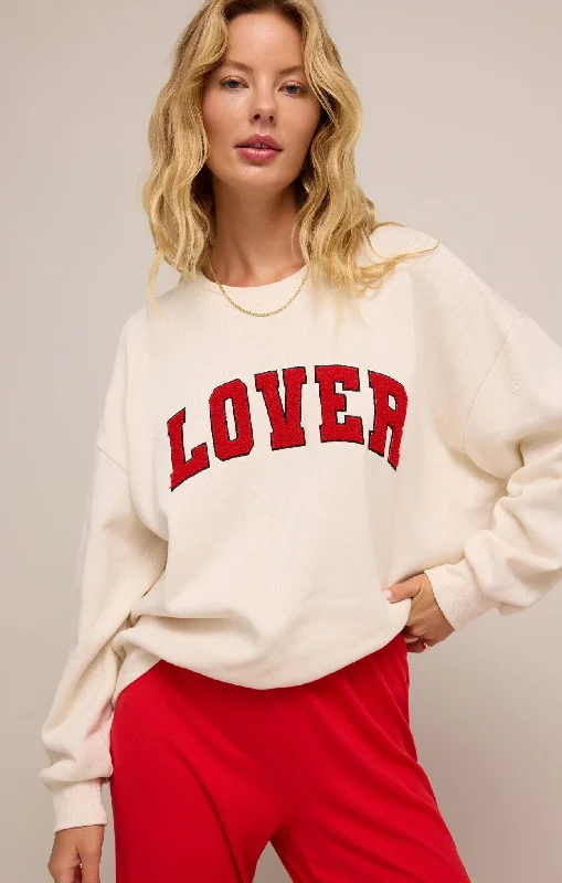 Plus size women's simple topsZ Supply - Oversized Lover Sweatshirt