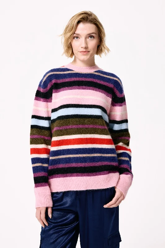 CrewneckfanFuzzy Crew in Bright Stripe