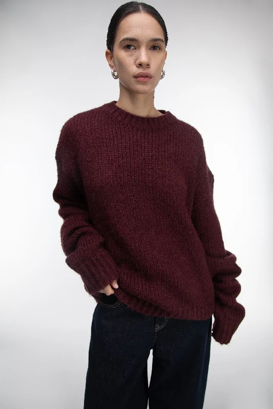 Women's fleece topsOVERSIZED WOOL-BLEND SWEATER