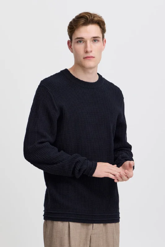 CrewnecktextureKARL CREW NECK STRUCTURED KNIT SWEATER