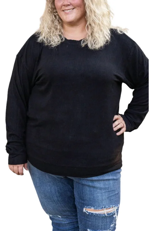 Corrine Pullover Sweater In Black