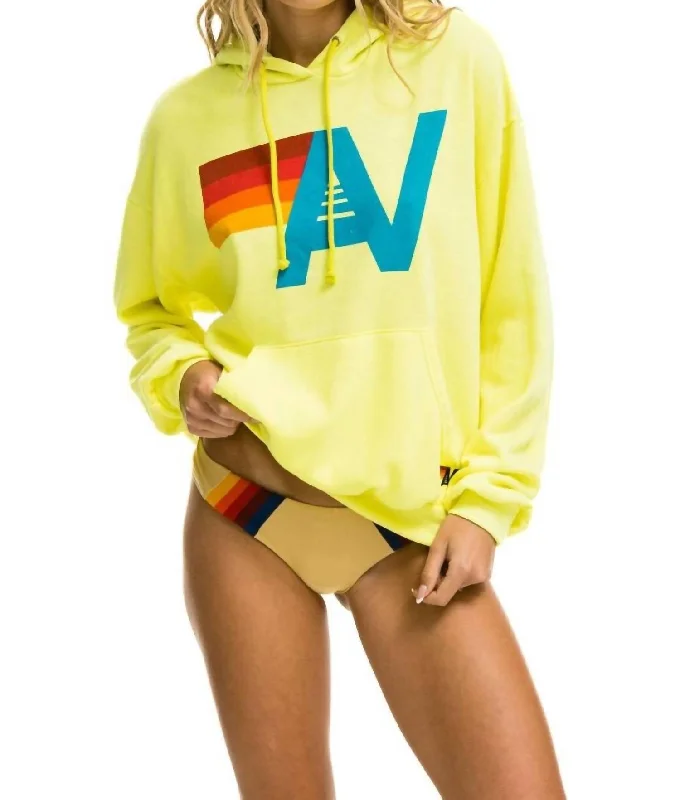 Running SweatshirtsLogo Pullover Relaxed Hoodie In Neon Yellow