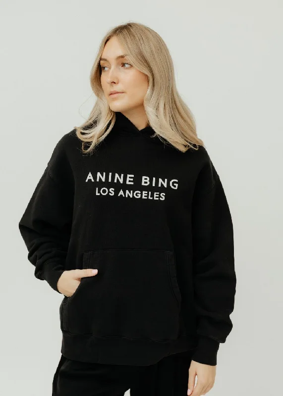 Striped SweatshirtsAnine Bing Alto Hoodie in Black