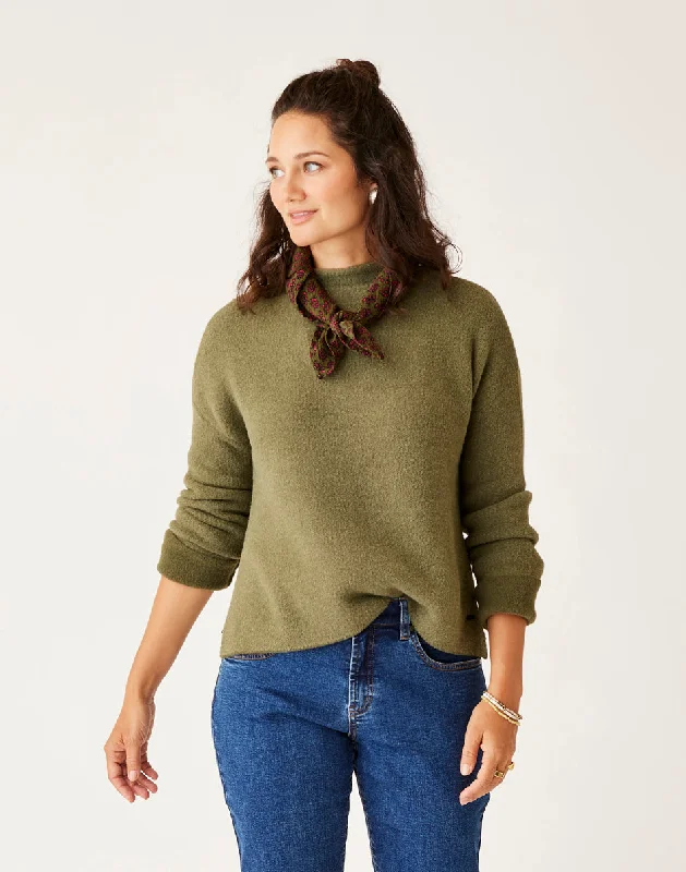 Women's thin topsOlivia Plush Sweater: Fir Heather