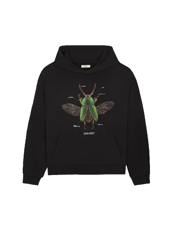 Lace-Up HoodiesPANGAIA X Levon Biss Sawtooth Beetle Hoodie—black