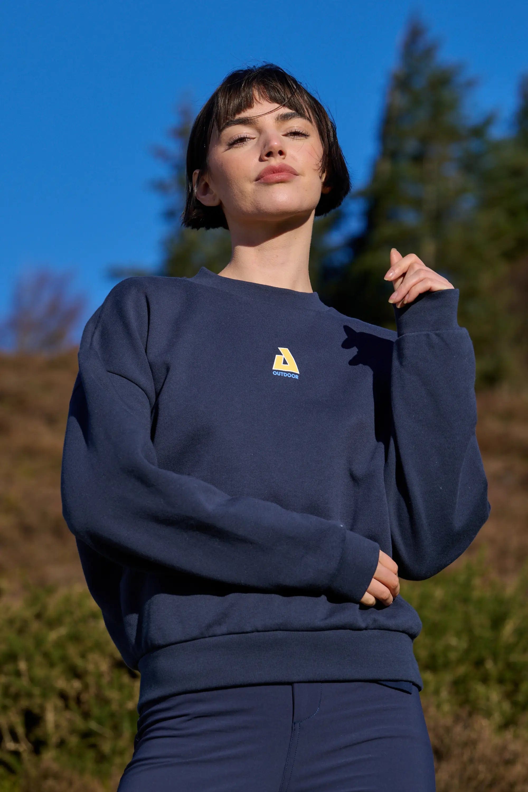 Sequined HoodiesRetreat Crew Neck Sweatshirt - Deep Navy