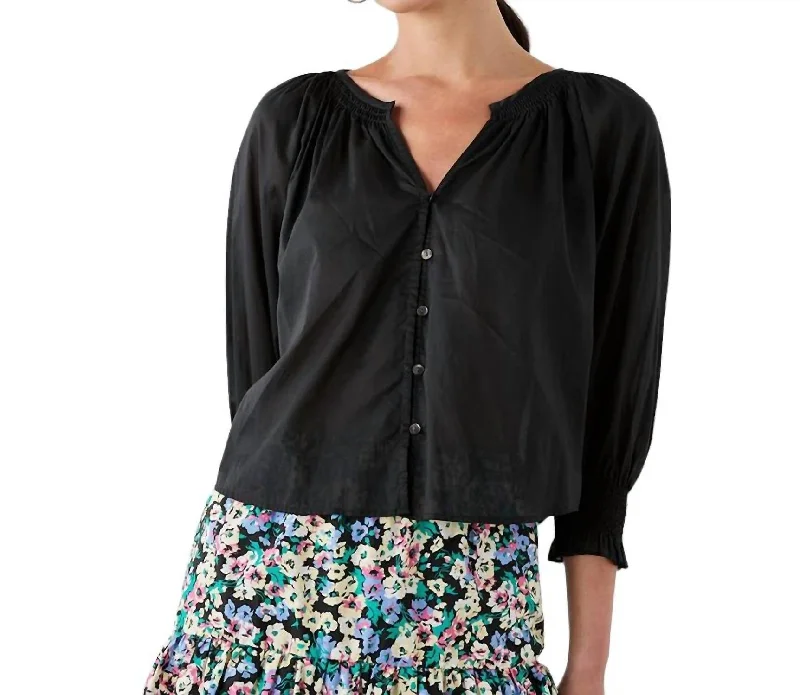 Eyelet Blouse In BlackRunning Shirts