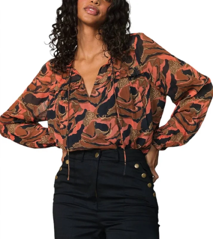 Octavia Blouse In CanyonRetro Shirts