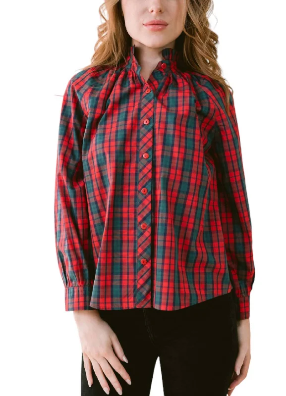 Perry Blouse Top In Red PlaidArtist Shirts