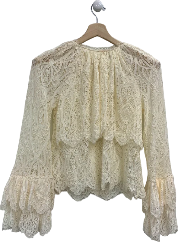 River Island Cream Lace Blouse UK 6Velvet Shirts