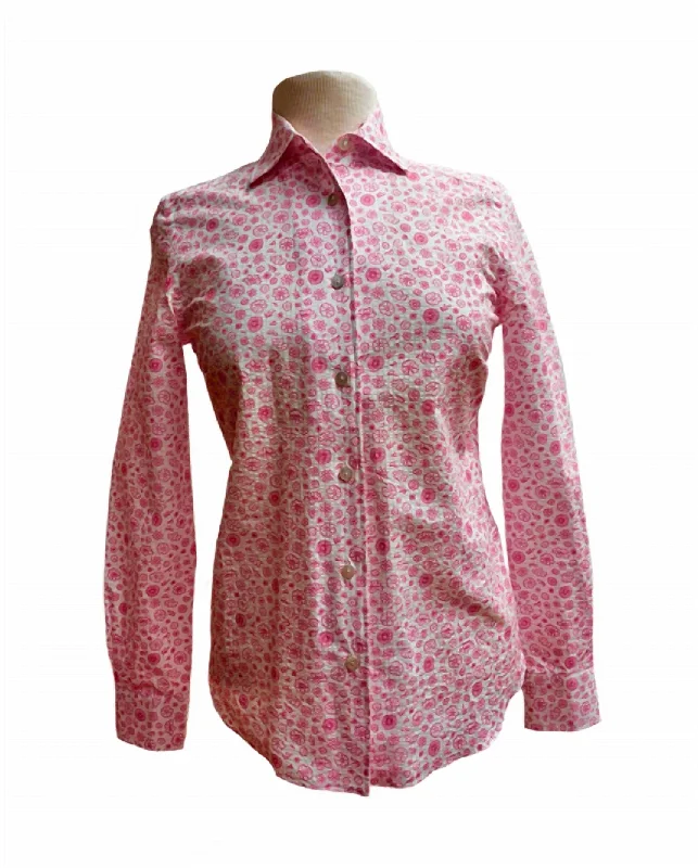 Women's Print Blouse In PinkThermal Shirts