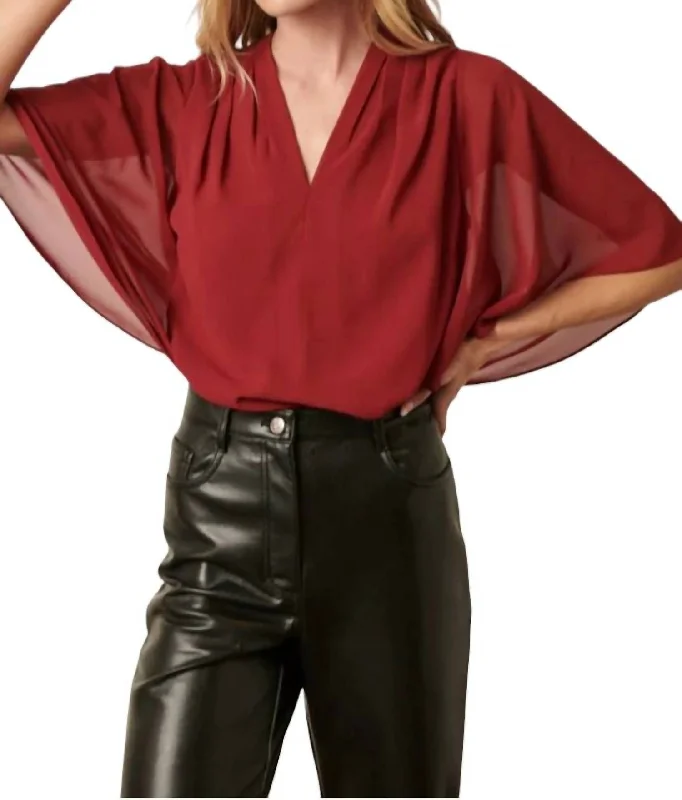 Cassie Blouse In BurgundyFormal Shirts