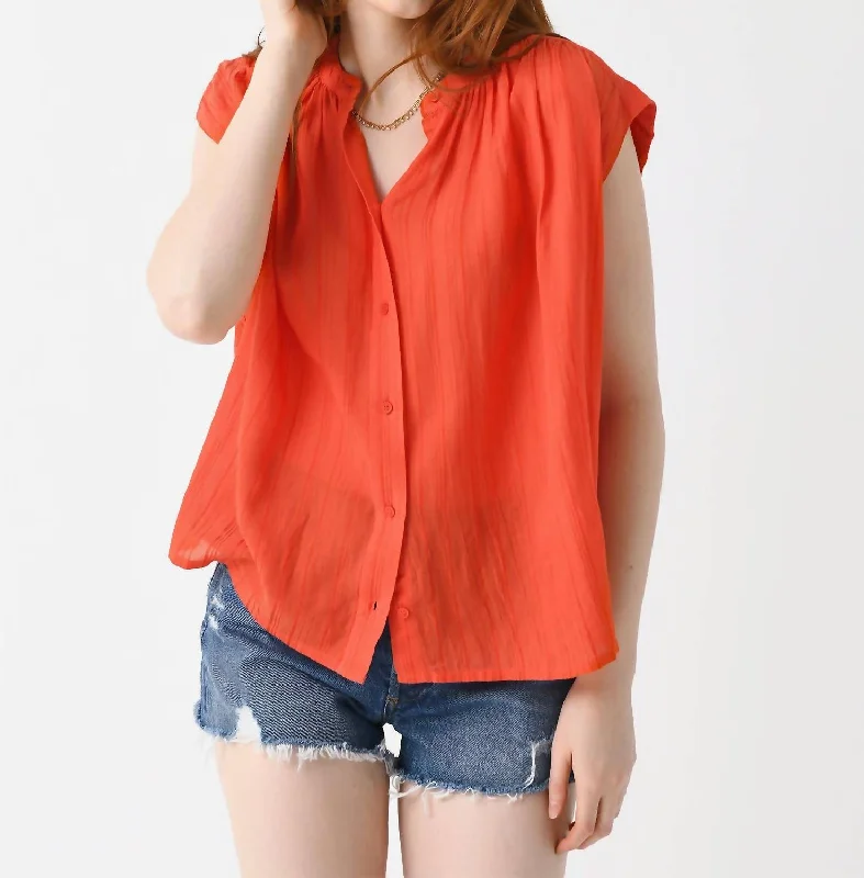 Clio Blouse In Orange FluoRayon Shirts