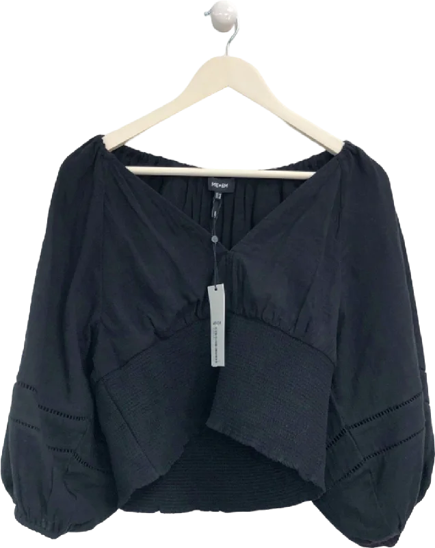 ME+EM Black Off-Shoulder Blouse UK 12Travel Shirts