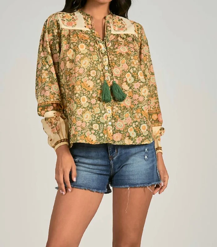 Monterey Blouse In GreenHiking Shirts