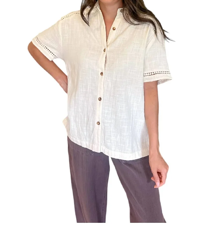 Summers End Blouse In WhiteFlannel Shirts