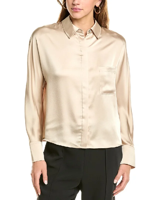 Vince Satin Dolman Sleeve BlousePerformance Shirts