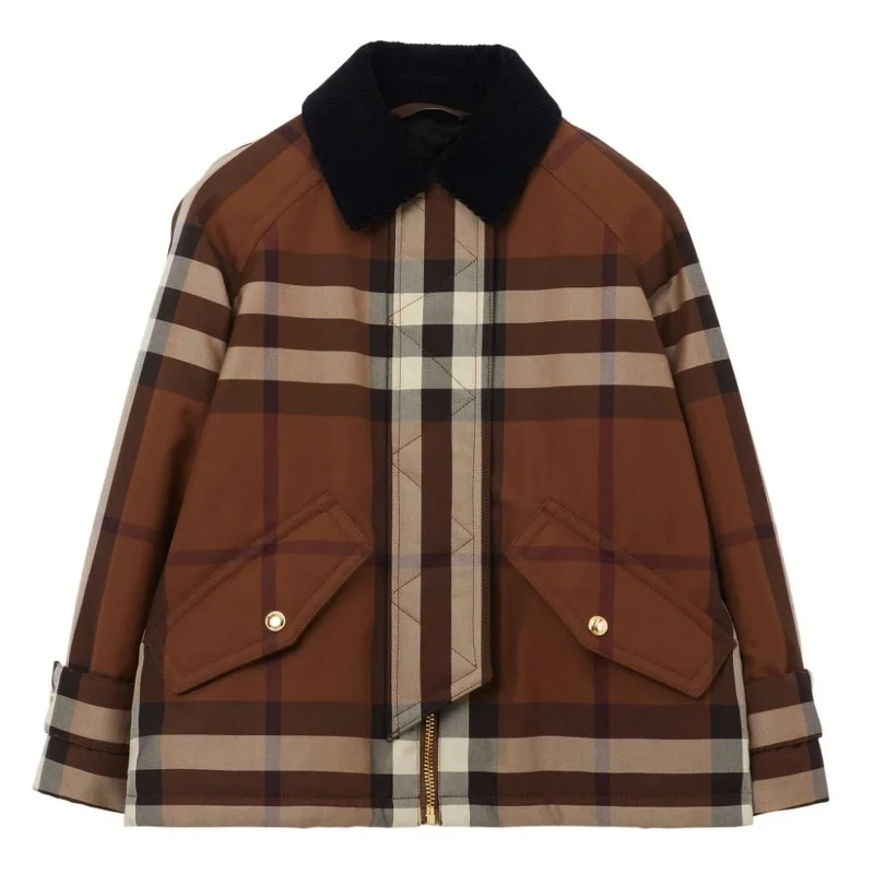 Dark Brown Checkered JacketDenim Jackets