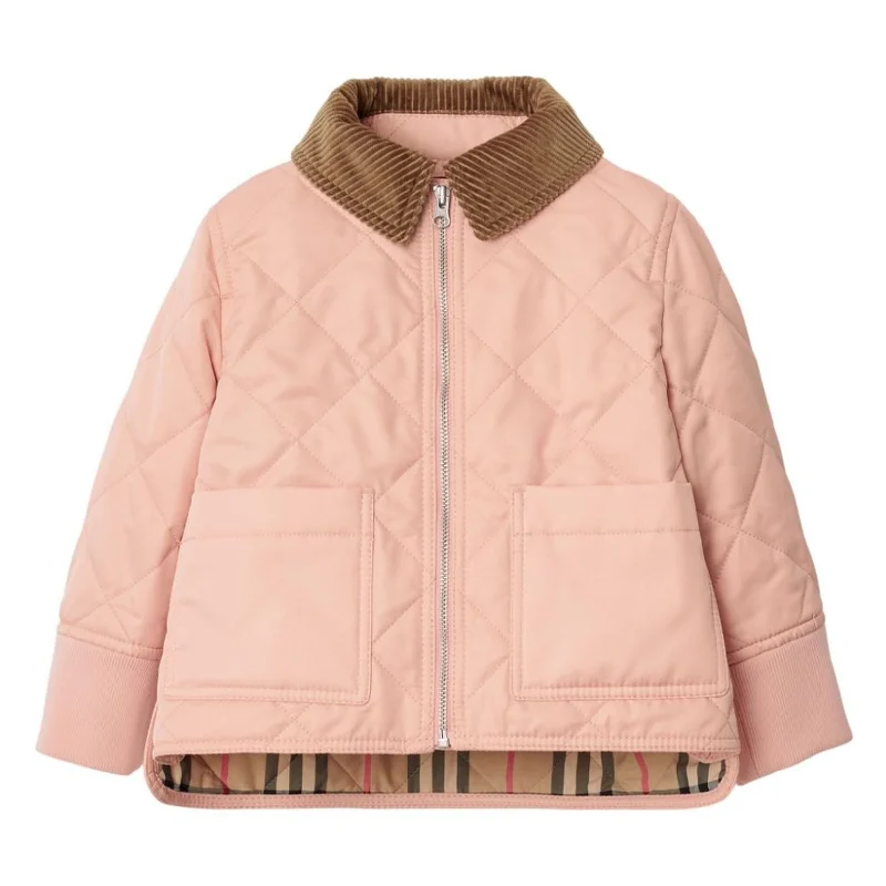 Pink Quilted JacketTrench Coats