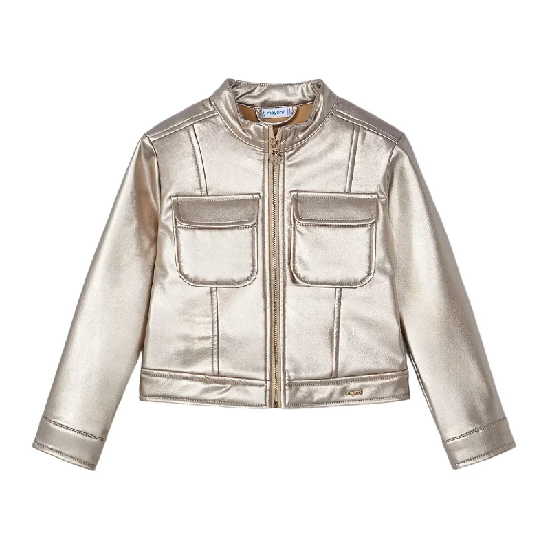 Gold Metallic Biker JacketCanvas Jackets