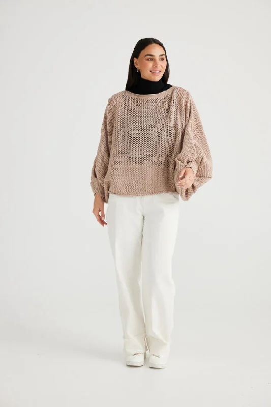 French Terry Knit TopsBrave and True - BT24124-1 Emille Sweater