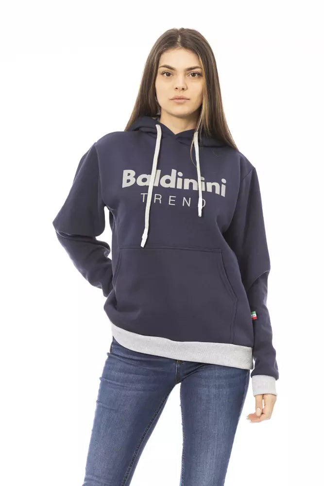 High-Fashion SweatshirtsBaldinini Trend Blue Cotton Women Hoodie