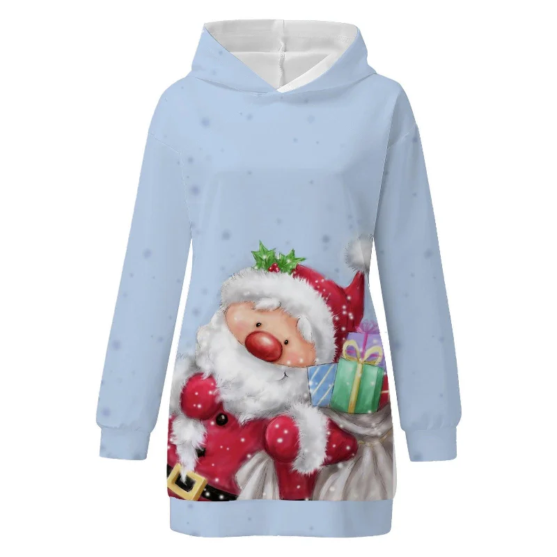 Streetwear HoodiesChristmas Print Hoodie Digital Printing