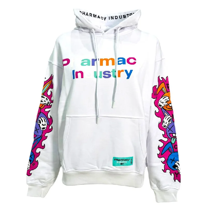 Designer SweatshirtsPharmacy Industry Chic Cotton Hoodie with Graphic Sleeve Prints