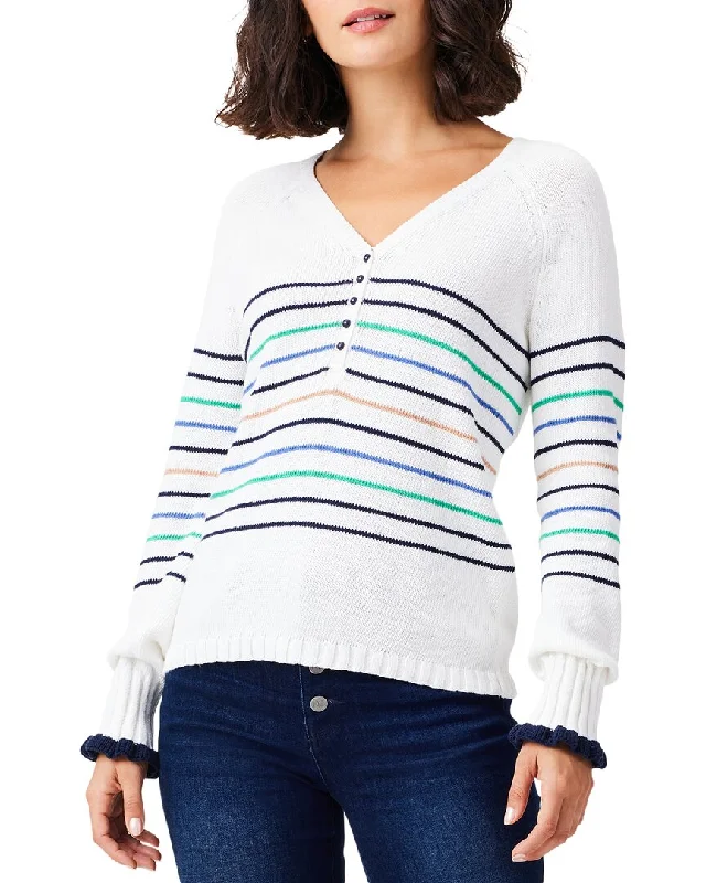 Large women's oversize topsNIC+ZOE Plus Maritime Stripe Sweater