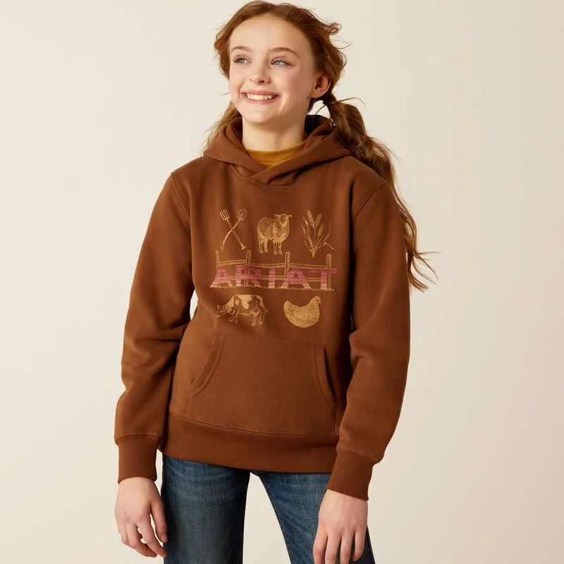 Printed SweatshirtsAriat Girl's Ranch Collections Soft Silt Hoodie 10053888