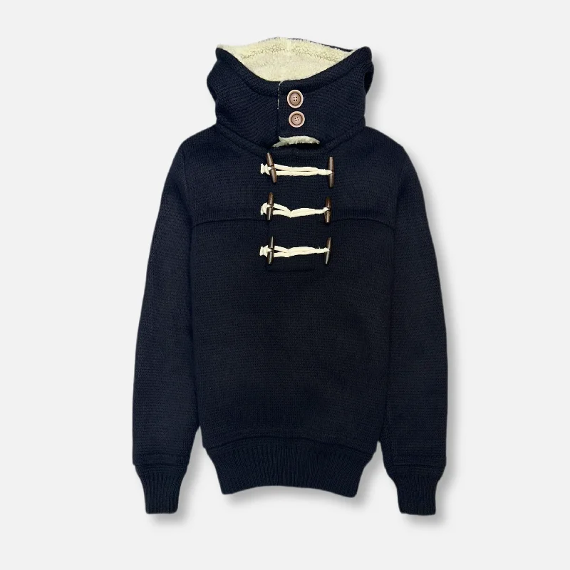 Striped SweatshirtsDurrell Toggle Knit Hoodie