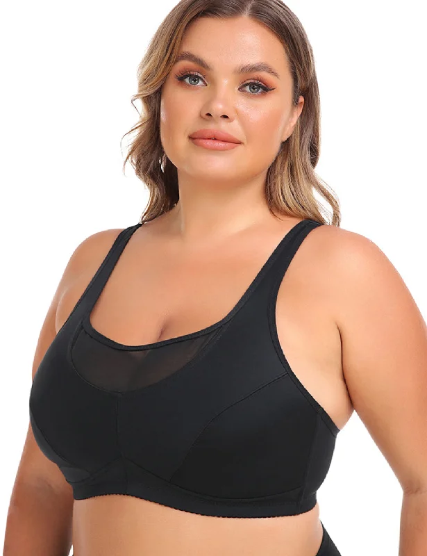 Women's short sleeve topsWomen Plus Size No Steel Rim Back Strap Tank Bra