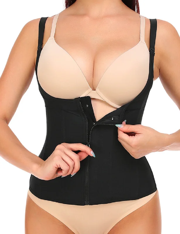 Women's thin topsWomen Plus Size Zip-Breasted Strap Shapewear